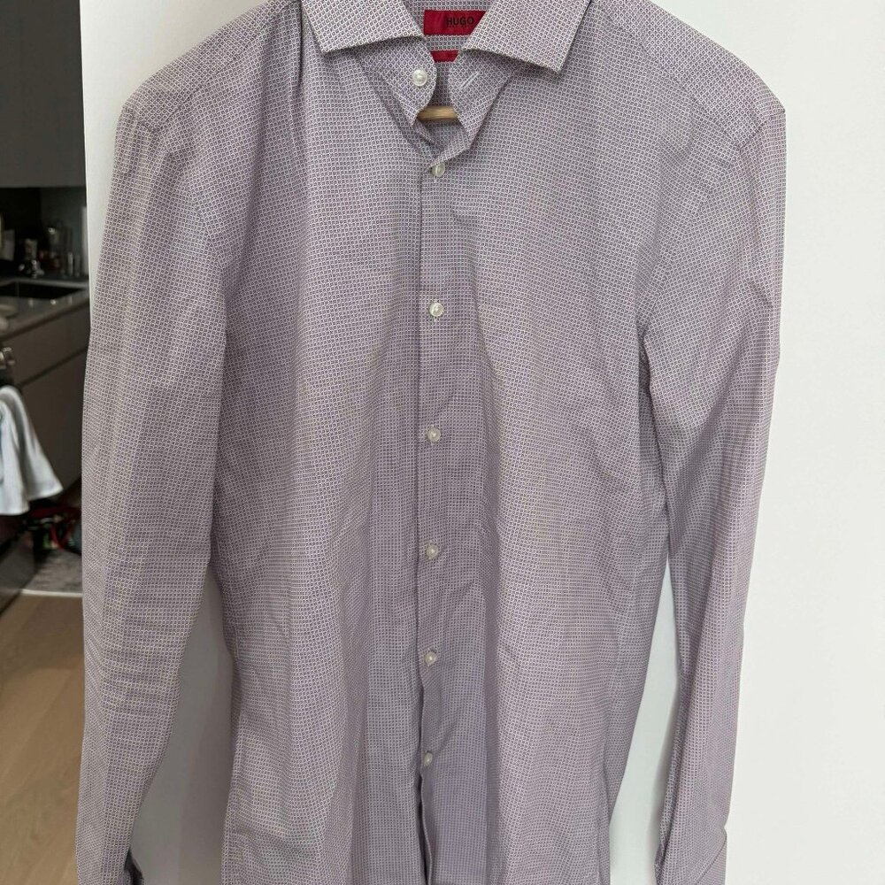 HUGO Men's Slim Fit Button Down Shirt - Size 15 1/2 (M) - 75% OFF (MSRP $115)